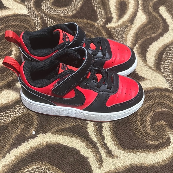 Nike Red and Black Velcro Sneakers